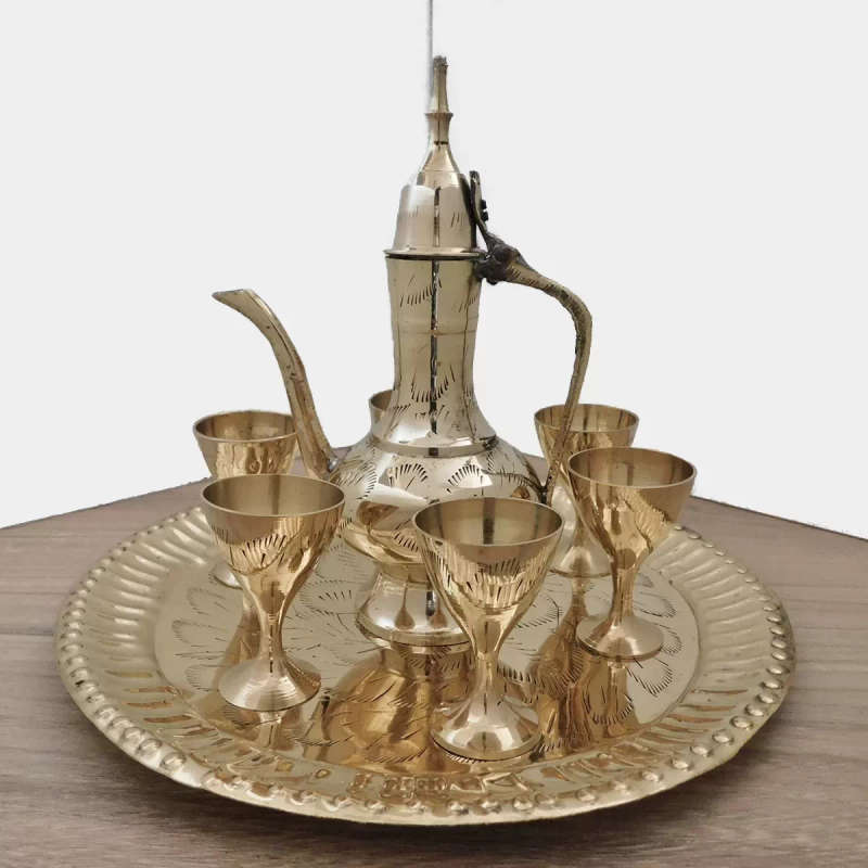 Brass Wine Set Round (6 inch)
