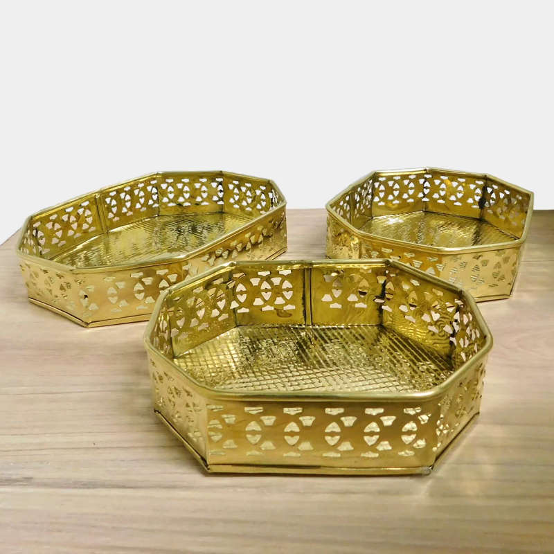 Geometric 3 Piece Tray Organiser Set
