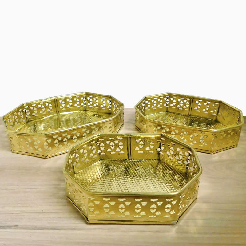 Geometric 3 Piece Tray Organiser Set