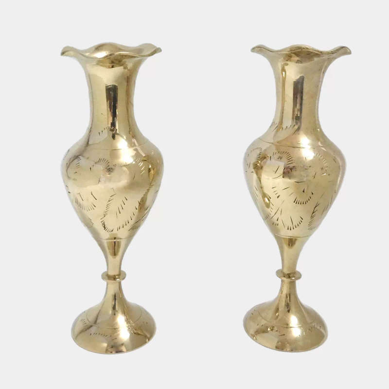 Brass Vase Pair (4 inch)