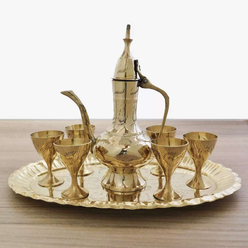 Brass Wine Set Oval (8 inch)