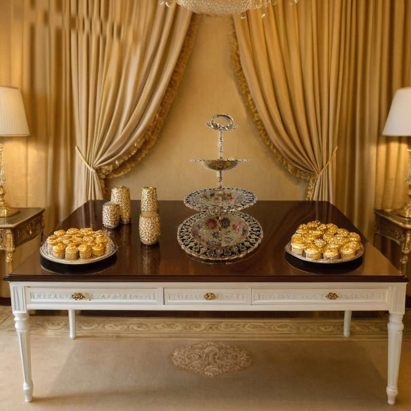 3-Tier Jali Brass Serving Stand with Enamel Paintwork