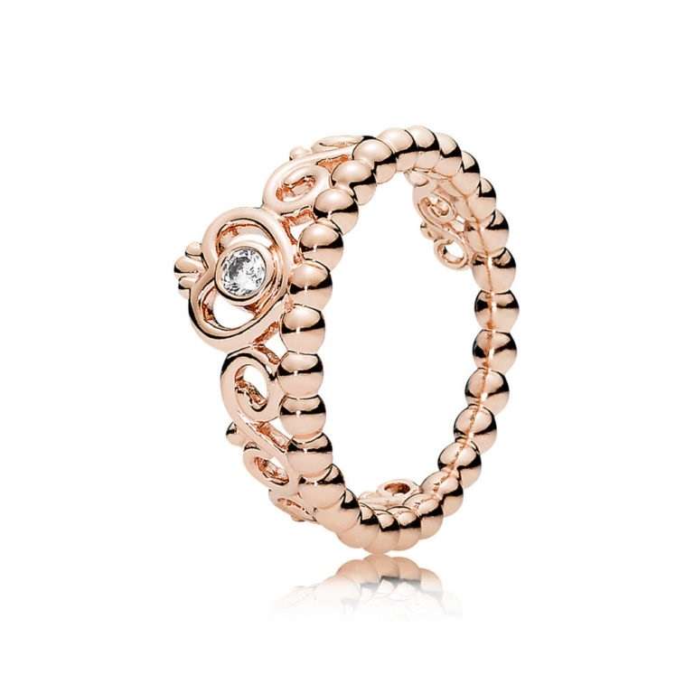 PANDORA JEWELS PRINCESS TIARA CROWN - RING - Size 48  (180880CZ-48)