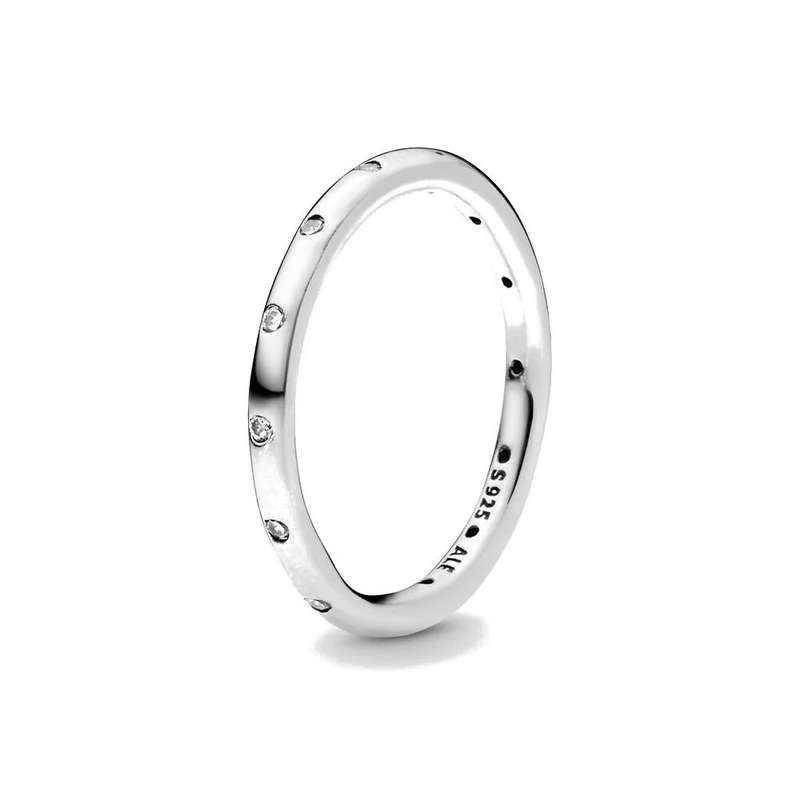 PANDORA JEWELS SIMPLE SPARKLING BAND - RING - Size 58  (190945CZ-58)
