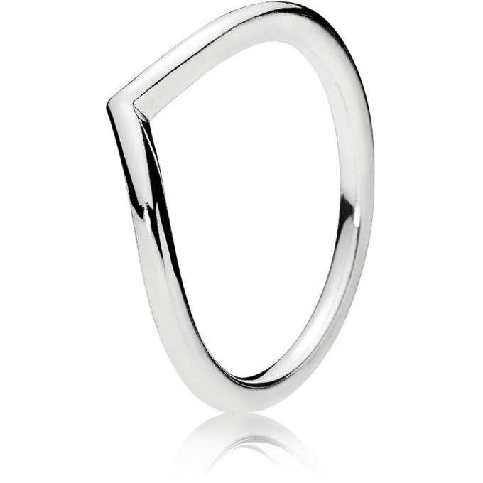 PANDORA JEWELS WISHBONE SILVER - RING - Size 60  (196314-60)