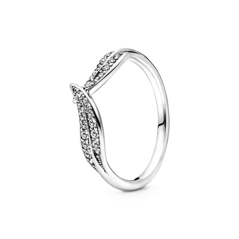 PANDORA JEWELS LEAF PAVE - RING - Size 50  (199533C01-50)