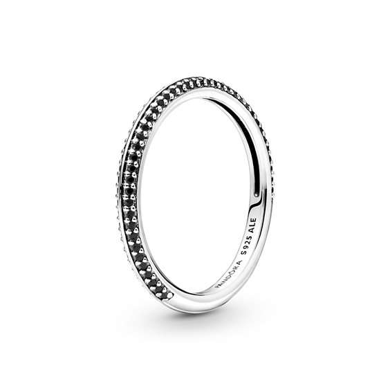 PANDORA JEWELS ME COLLECTION BLACK PAVE - RING - Size 52  (199679C02-52)