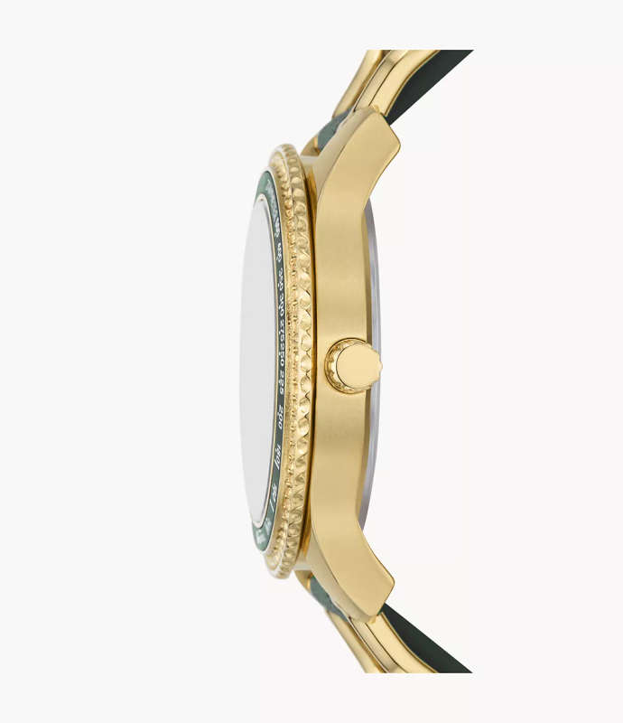 Fossil Stella Multifunction Green Eco Leather Watch (ES5243)