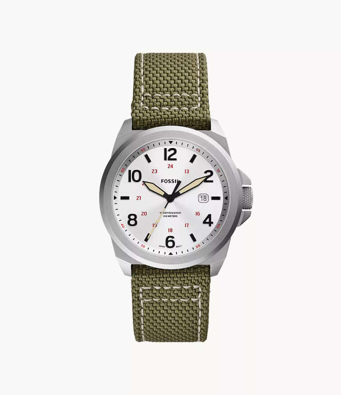Fossil Men's Bronson Three-Hand Date, Stainless Steel Watch (FS5918)