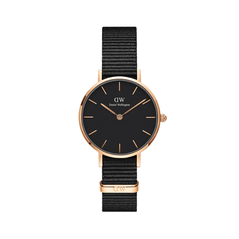 Daniel Wellington Petite Cornwall Rose Gold Women's Watch (DW00100247) - Black Dial
