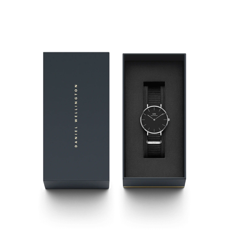 Daniel Wellington Petite Cornwall Silver Women's Watch (DW00100248) - Black Dial
