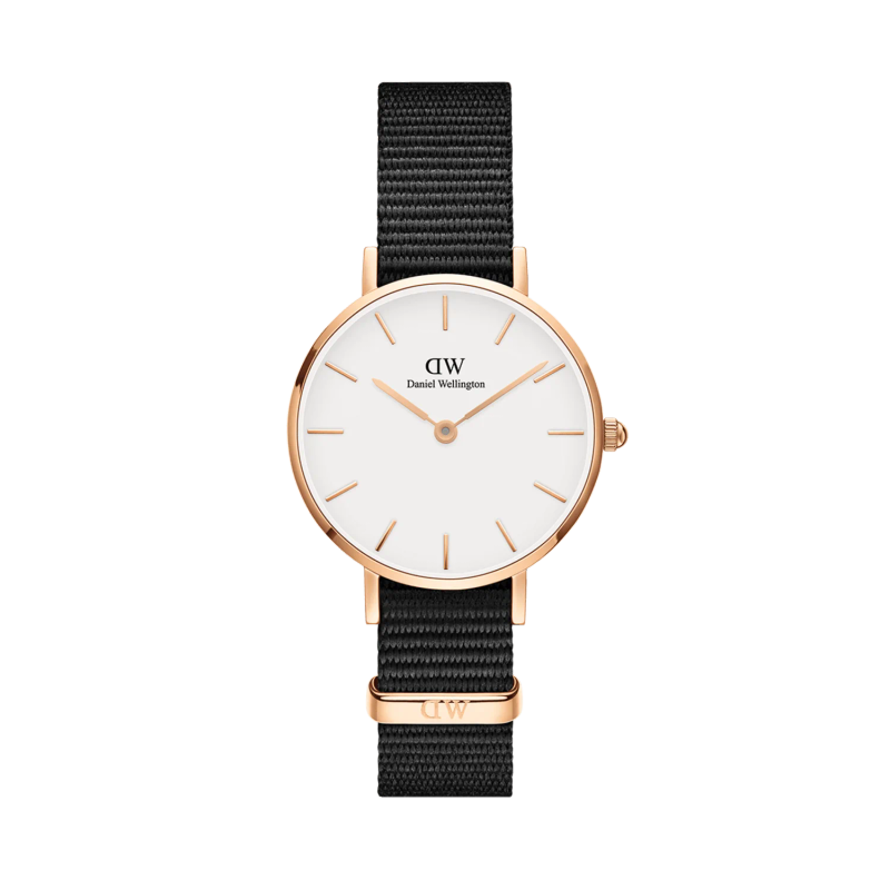 Daniel Wellington Women's Classic Petite Cornwall watch with black nylon strap
