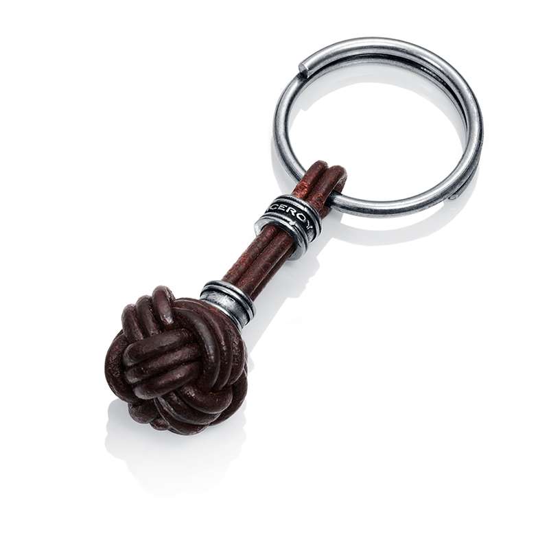 Viceroy Jewels fashion 1203l09011 - key chain/portachiavi - silver-plated metal - leather cuoio(1...