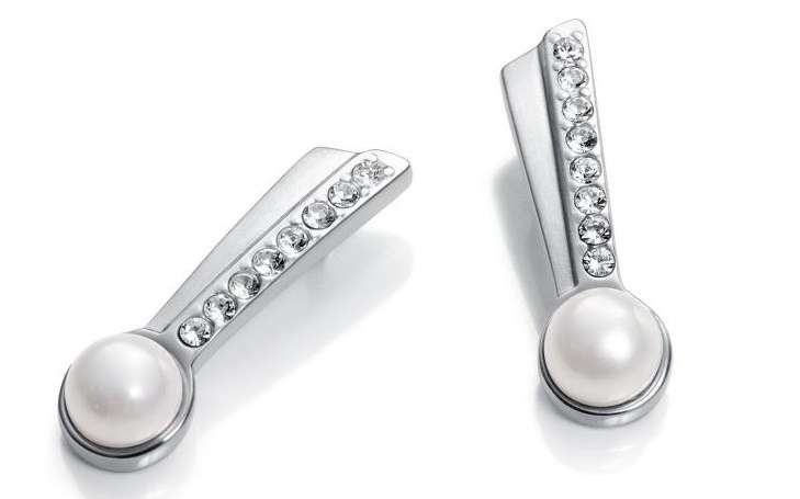 Viceroy Jewelsfashion 50002e11000 - Earrings/Orecchini - Stainless Steel - Crystal - Pearl/Perla(...