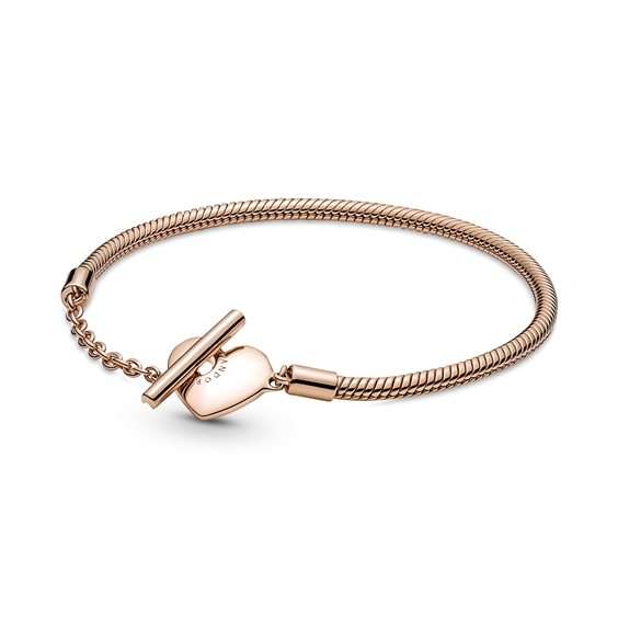 PANDORA JEWELS MOMENTS HEART T-BAR SNAKE CHAIN - Size 18 * (589285C00-18)