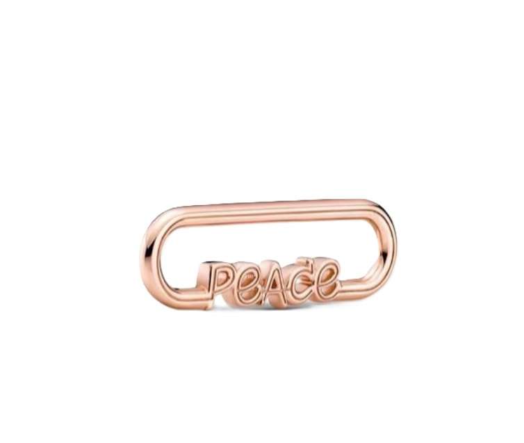 PANDORA CHARMS  STYLING PEACE WORD LINK  (789698C00)