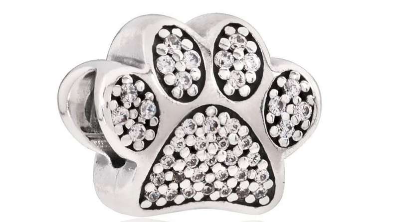 PANDORA JEWELRY SPARKLING PAW PRINT & HEART (791714CZ)