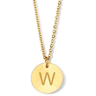CO88 Jewels Women's Necklace (8CN-11074) - Alphabet Letters Collection
