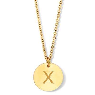 CO88 Jewels Women's Necklace (8CN-11075) - Alphabet Letters Collection