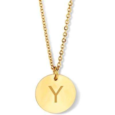 CO88 Jewels Women's Necklace (8CN-11076) - Alphabet Letters Collection