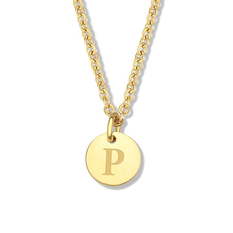 CO88 Jewels Women's Necklace (8CN-26153) - Alphabet Letters Collection