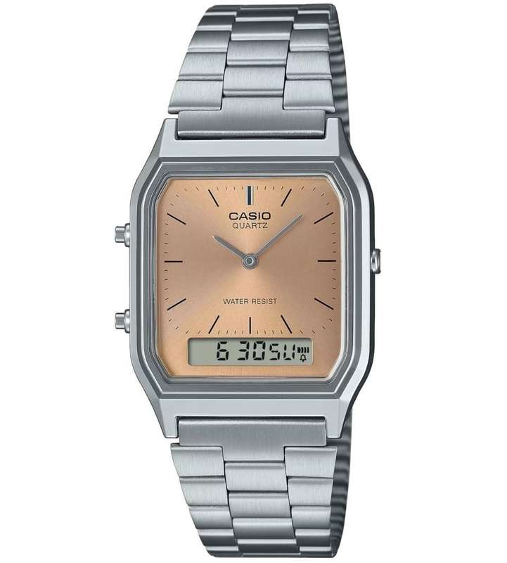 CASIO VINTAGE EDGY COLLECTION SUNRAY DIAL - PINK COPPER (AQ-230A-4AMQYES)