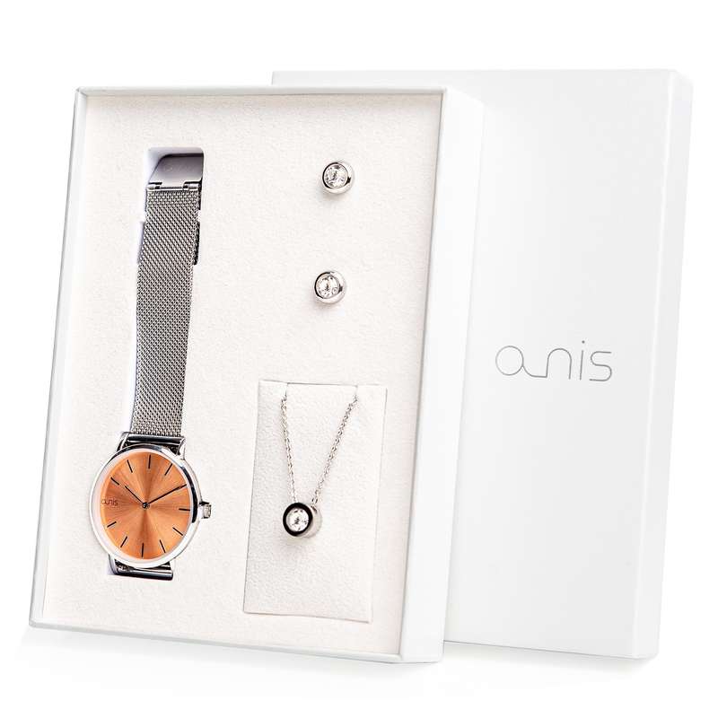 A-nis Women's Watch and Jewellery Set, Necklace, watch, Earrings (as100-10)