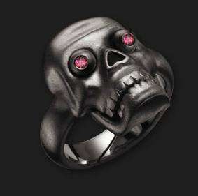 AMBROSINI JEWELS -  ANELLO ARGENTO 925Â°  teschio finitura brunita mis 13 (AT 03)
