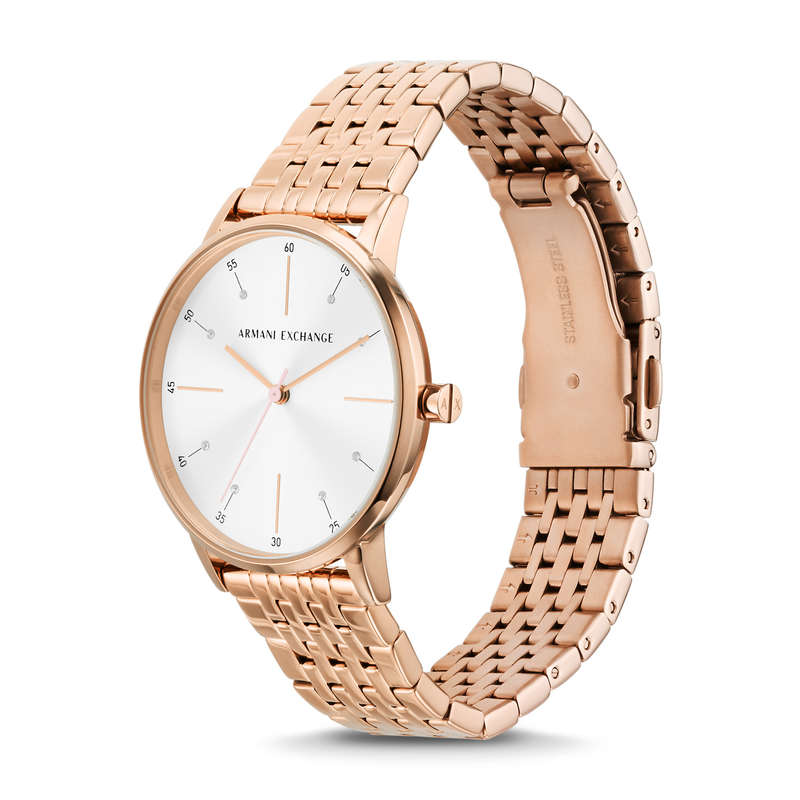 A|X Armani Exchange Women's Watch and Necklace Jewellery Set (AX7145SET) - Lola Collection