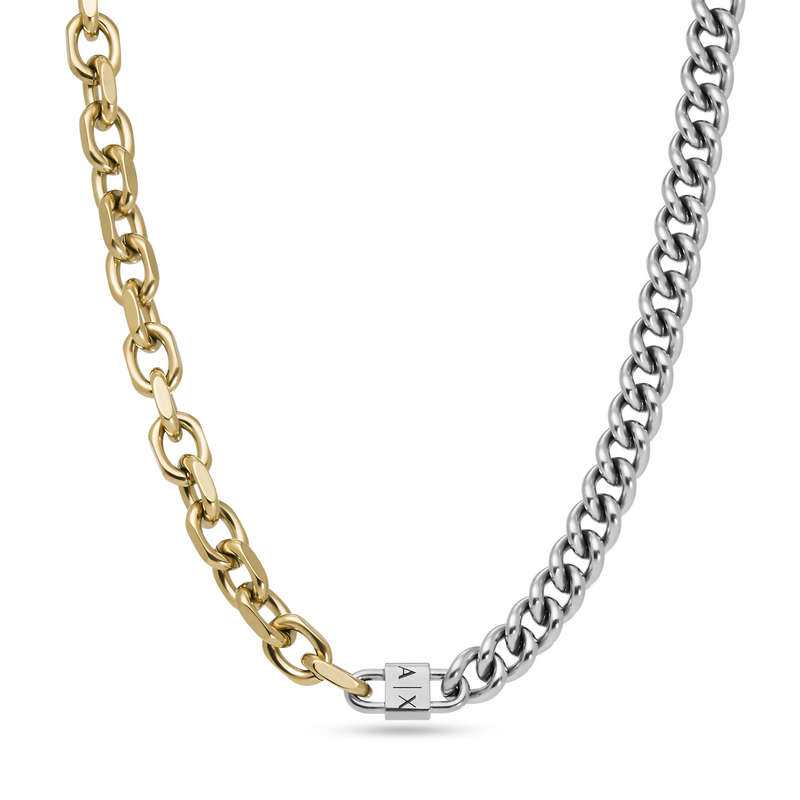 A|X Armani Exchange Two Tone Necklace (AXG0113710)
