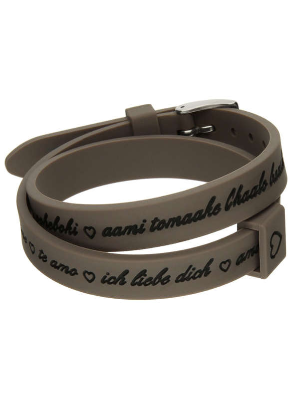 Il Mezzometro I Love You Silver Buckle Edition - Grey - Bracciale In Silicone/silicone Bracelet (...