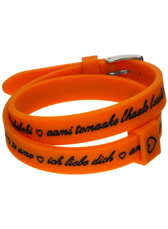 Il Mezzometro I Love You Silver Buckle Edition - Orange - Bracciale In Silicone/silicone Bracelet...