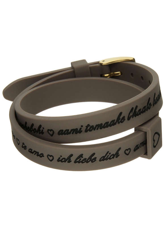 Il Mezzometro I Love You Gold Buckle Edition - Grey - Bracciale In Silicone/silicone Bracelet (BM...