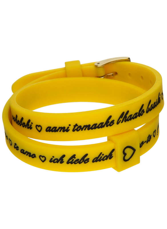 Il Mezzometro I Love You Gold Buckle Edition - Yellow - Bracciale In Silicone/silicone Bracelet (...