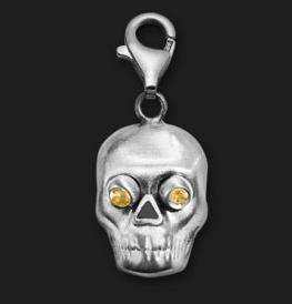 AMBROSINI JEWELS - CHARM ARGENTO 925Â° teschio finitura bianca (CHT 01)
