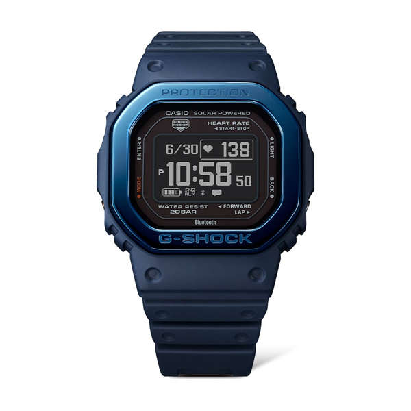 CASIO G-SHOCK G-SQUAD THE ORIGIN Blue w. Metal bezel - HEART RATE SERIE (DW-H5600MB-2ER)