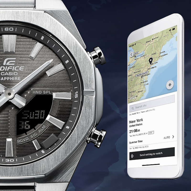 CASIO EDIFICE COMBI SLIM DESIGN BluetoothÂ® - GREY (ECB-S10D-8AEF)