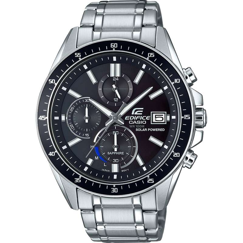 CASIO EDIFICE SLIM SOLAR POWERED CHRONOGRAPH - BLACK (EFS-S510D-1AVUEF)
