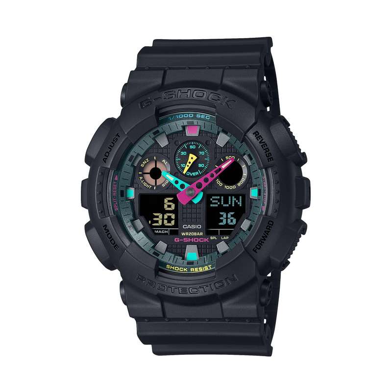 CASIO G-SHOCK OVERSIZE - MATTE FLUO SERIE - BLACK (GA-100MF-1AER)