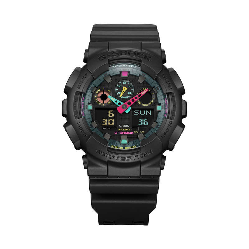 CASIO G-SHOCK OVERSIZE - MATTE FLUO SERIE - BLACK (GA-100MF-1AER)