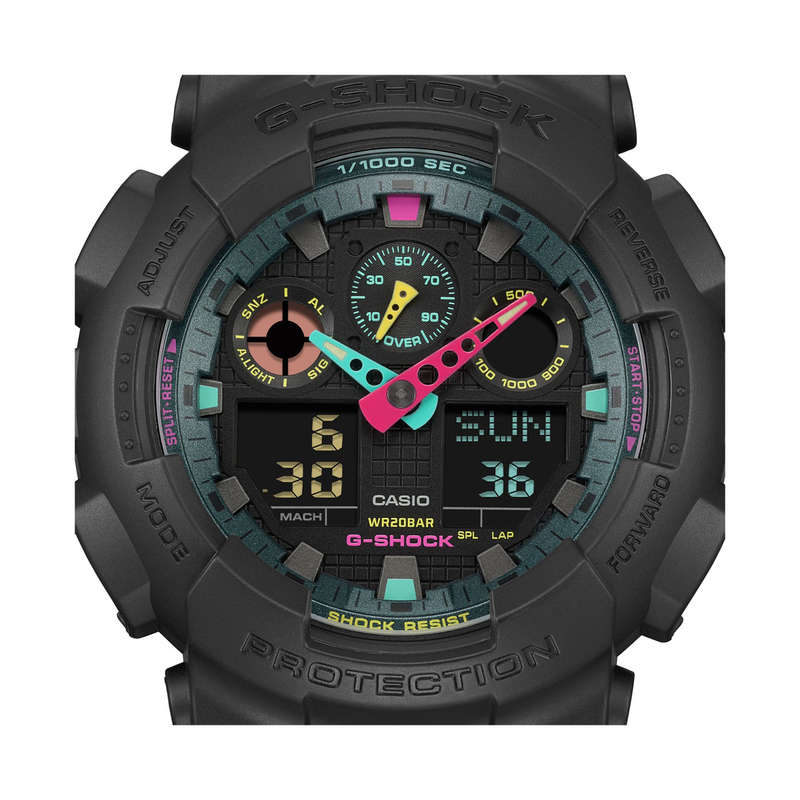 CASIO G-SHOCK OVERSIZE - MATTE FLUO SERIE - BLACK (GA-100MF-1AER)