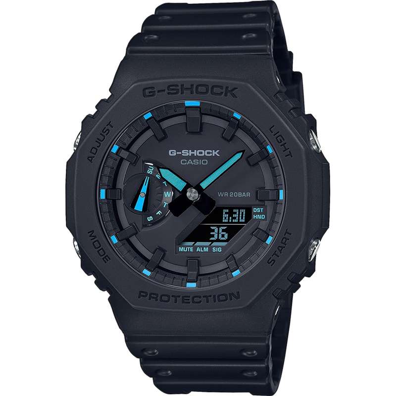 CASIO G-SHOCK OAK - Neon Blue Index (GA-2100-1A2ER)