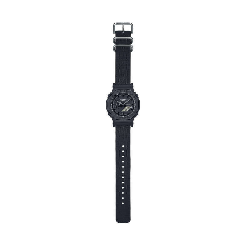 CASIO G-SHOCK OAK BLACK CORDURA ECO FABRIC STRAP (GA-2100BCE-1AER)