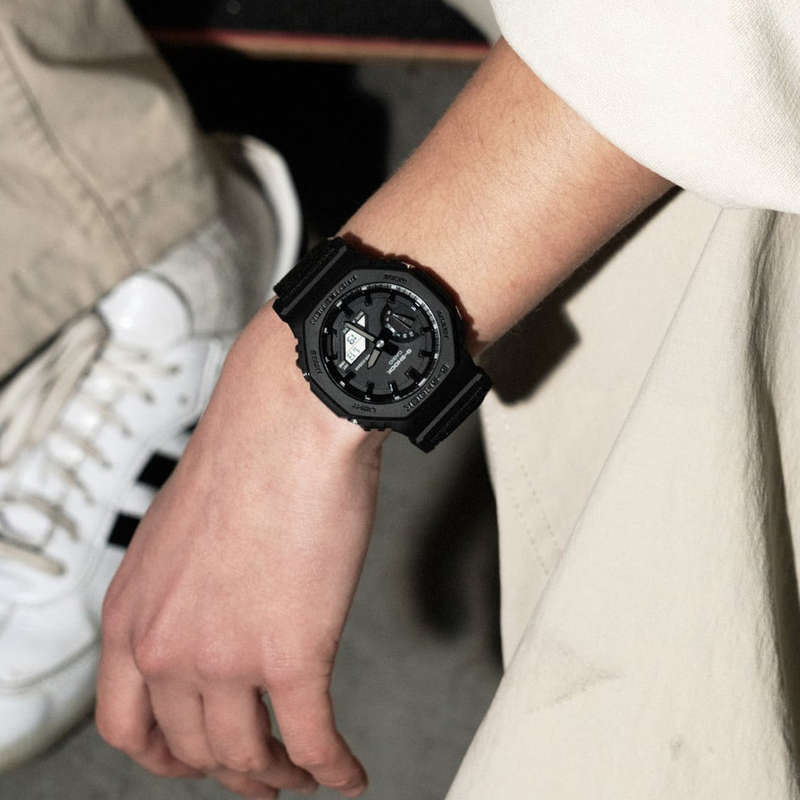 CASIO G-SHOCK OAK BLACK CORDURA ECO FABRIC STRAP (GA-2100BCE-1AER)