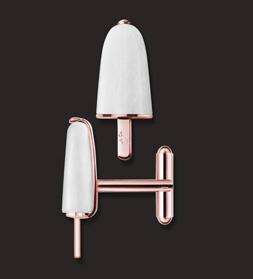 AMBROSINI JEWELS -  GEMELLI ARGENTO 925Â° ghiacciolo finitura rosÃ© pietra bianca (GG 02 02 05)