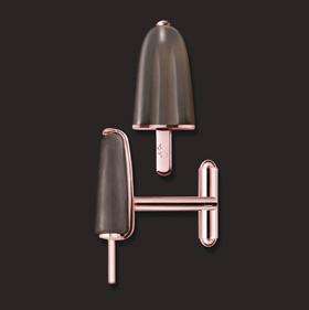 AMBROSINI JEWELS -  GEMELLI ARGENTO 925Â° ghiacciolo finitura rosÃ© pietra marrone (GG 02 02 10)