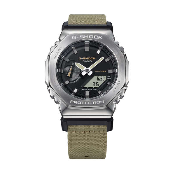 CASIO G-SHOCK OAK  METAL COVERED - UTILITY SERIE KHAKI BEIGE (GM-2100C-5AER)