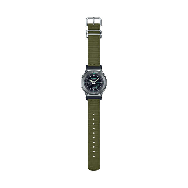 CASIO G-SHOCK OAK  METAL COVERED - UTILITY SERIE KHAKI GREEN (GM-2100CB-3AER)