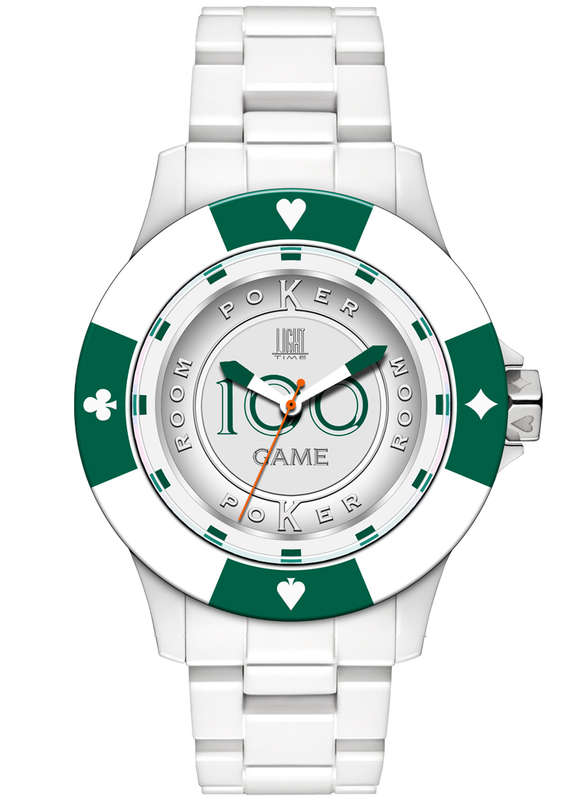 LIGHT TIME POKER - White / Green (L147D)