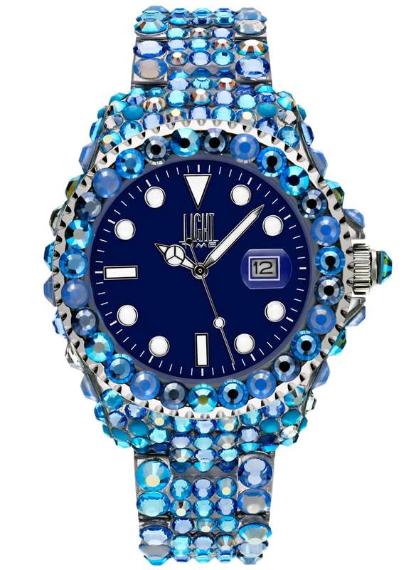 LIGHT TIME MEDITERRANEO - Full Strass / Blue (L602I)